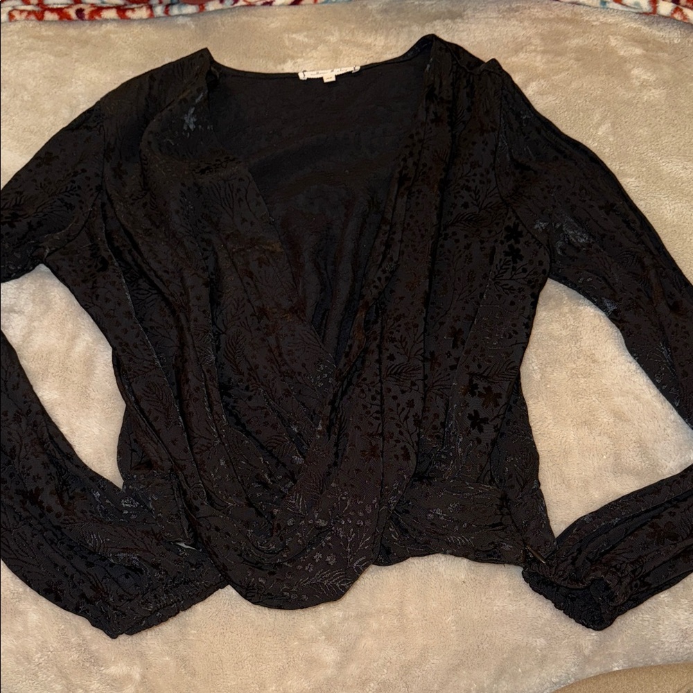 Willow & Clay Black Floral Blouse